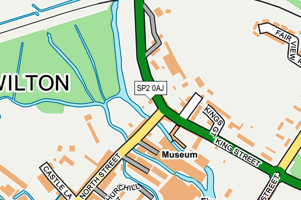 SP2 0AJ map - OS OpenMap – Local (Ordnance Survey)