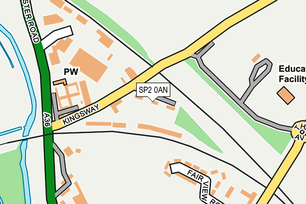 SP2 0AN map - OS OpenMap – Local (Ordnance Survey)