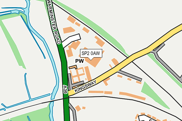 SP2 0AW map - OS OpenMap – Local (Ordnance Survey)