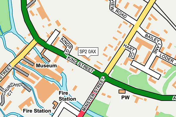 SP2 0AX map - OS OpenMap – Local (Ordnance Survey)