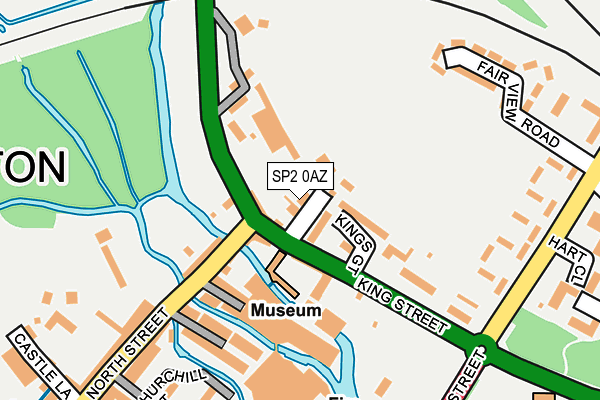 SP2 0AZ map - OS OpenMap – Local (Ordnance Survey)