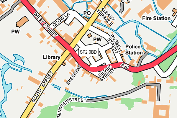 SP2 0BD map - OS OpenMap – Local (Ordnance Survey)