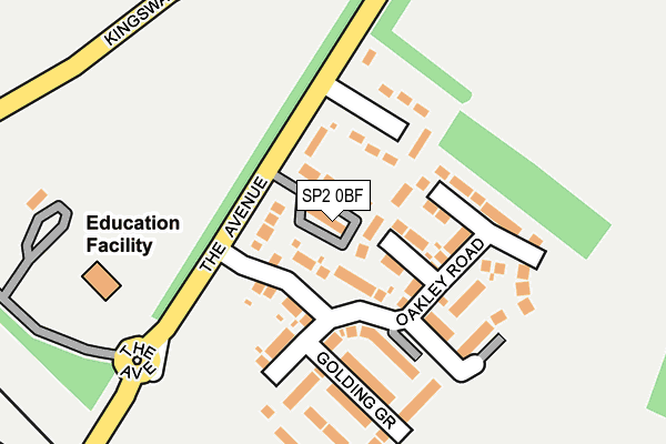 SP2 0BF map - OS OpenMap – Local (Ordnance Survey)
