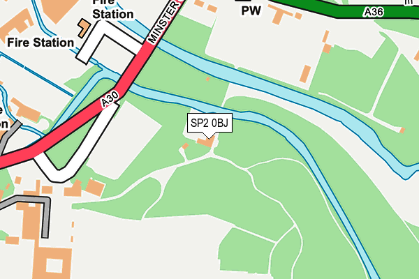 SP2 0BJ map - OS OpenMap – Local (Ordnance Survey)