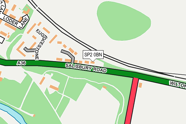 SP2 0BN map - OS OpenMap – Local (Ordnance Survey)