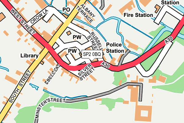 SP2 0BQ map - OS OpenMap – Local (Ordnance Survey)