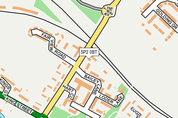 SP2 0BT map - OS OpenMap – Local (Ordnance Survey)