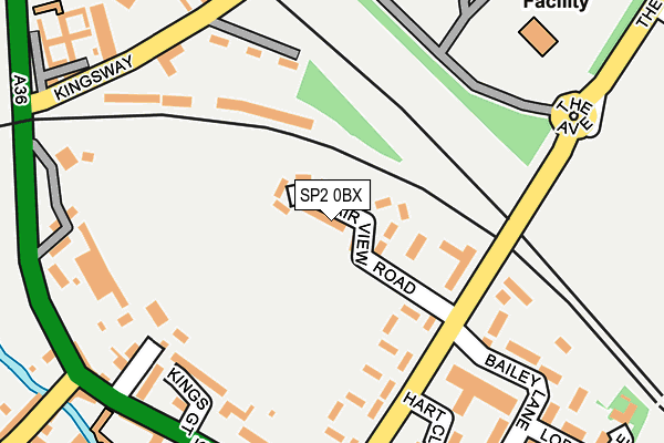 SP2 0BX map - OS OpenMap – Local (Ordnance Survey)