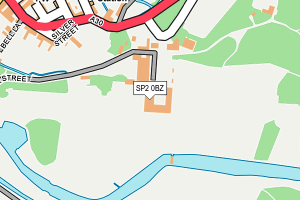 SP2 0BZ map - OS OpenMap – Local (Ordnance Survey)