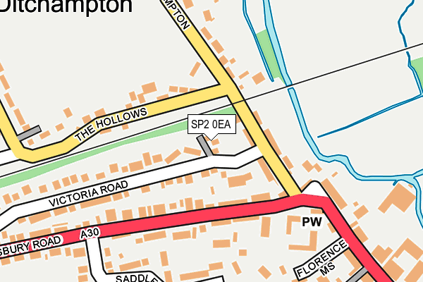 SP2 0EA map - OS OpenMap – Local (Ordnance Survey)