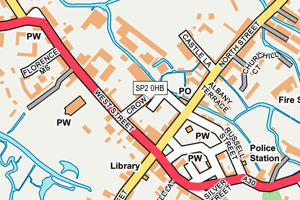 SP2 0HB map - OS OpenMap – Local (Ordnance Survey)
