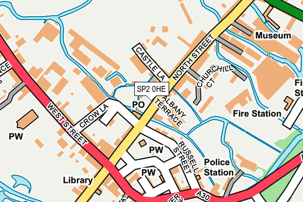 SP2 0HE map - OS OpenMap – Local (Ordnance Survey)