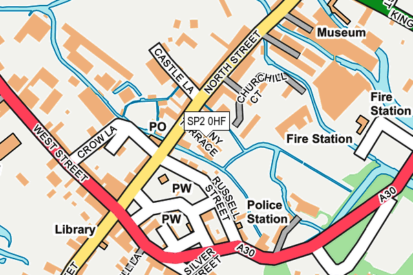 SP2 0HF map - OS OpenMap – Local (Ordnance Survey)