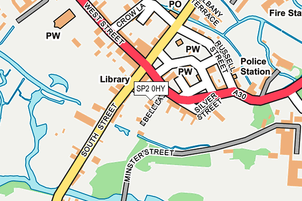 SP2 0HY map - OS OpenMap – Local (Ordnance Survey)