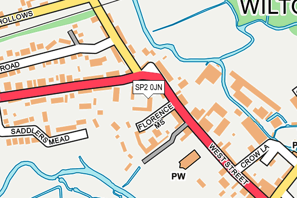 SP2 0JN map - OS OpenMap – Local (Ordnance Survey)