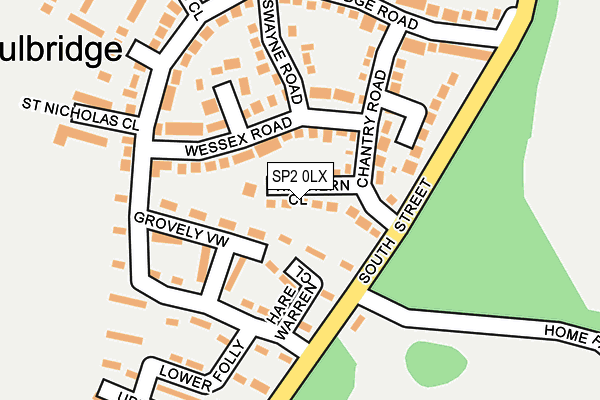 SP2 0LX map - OS OpenMap – Local (Ordnance Survey)