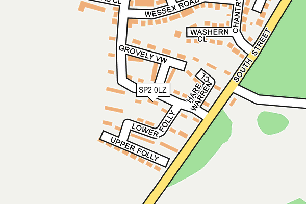 SP2 0LZ map - OS OpenMap – Local (Ordnance Survey)