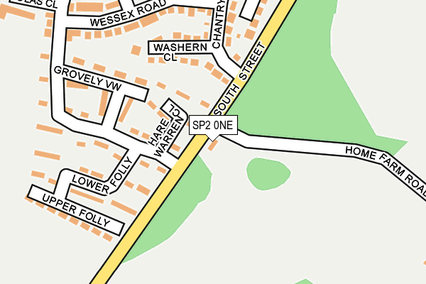 SP2 0NE map - OS OpenMap – Local (Ordnance Survey)