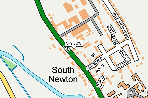 SP2 0QW map - OS OpenMap – Local (Ordnance Survey)