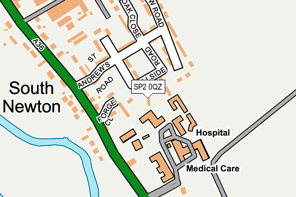 SP2 0QZ map - OS OpenMap – Local (Ordnance Survey)