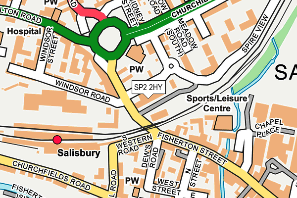 SP2 2HY map - OS OpenMap – Local (Ordnance Survey)