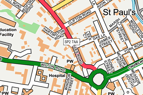 SP2 7AA map - OS OpenMap – Local (Ordnance Survey)
