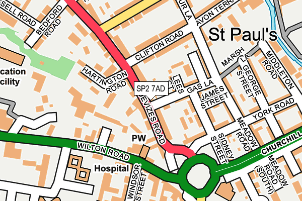 SP2 7AD map - OS OpenMap – Local (Ordnance Survey)