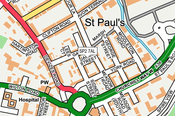 SP2 7AL map - OS OpenMap – Local (Ordnance Survey)