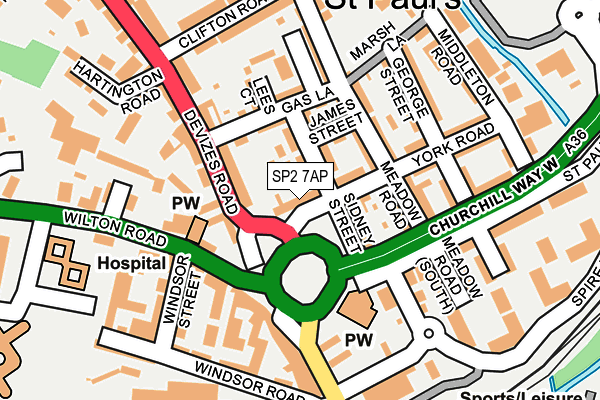 SP2 7AP map - OS OpenMap – Local (Ordnance Survey)