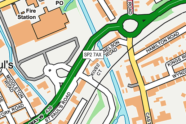 SP2 7AX map - OS OpenMap – Local (Ordnance Survey)