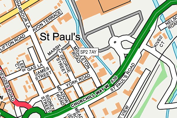 SP2 7AY map - OS OpenMap – Local (Ordnance Survey)