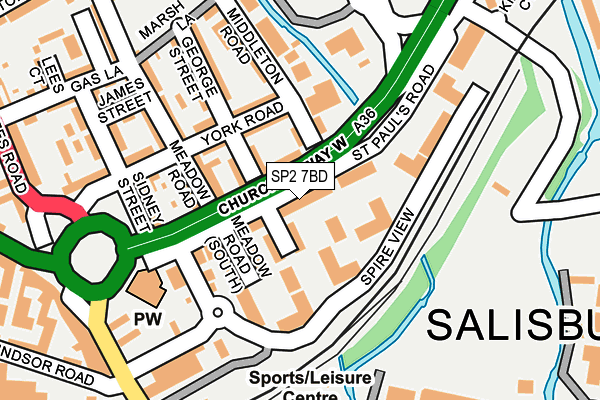 SP2 7BD map - OS OpenMap – Local (Ordnance Survey)