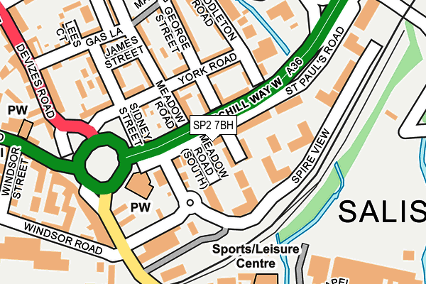 SP2 7BH map - OS OpenMap – Local (Ordnance Survey)