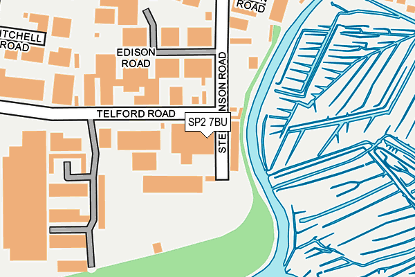 SP2 7BU map - OS OpenMap – Local (Ordnance Survey)