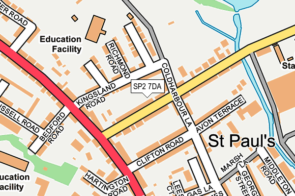 SP2 7DA map - OS OpenMap – Local (Ordnance Survey)