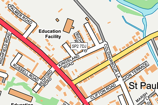 SP2 7DJ map - OS OpenMap – Local (Ordnance Survey)