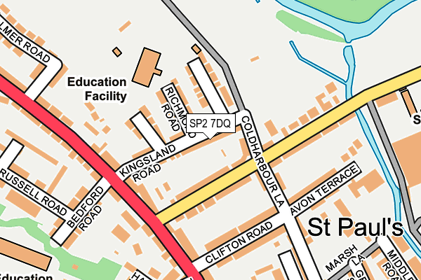 SP2 7DQ map - OS OpenMap – Local (Ordnance Survey)