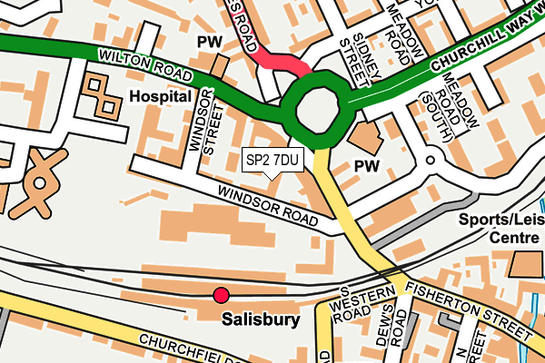 SP2 7DU map - OS OpenMap – Local (Ordnance Survey)