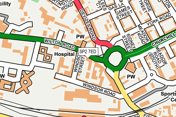 SP2 7ED map - OS OpenMap – Local (Ordnance Survey)