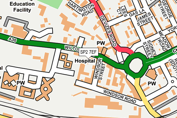SP2 7EF map - OS OpenMap – Local (Ordnance Survey)
