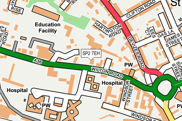 SP2 7EH map - OS OpenMap – Local (Ordnance Survey)