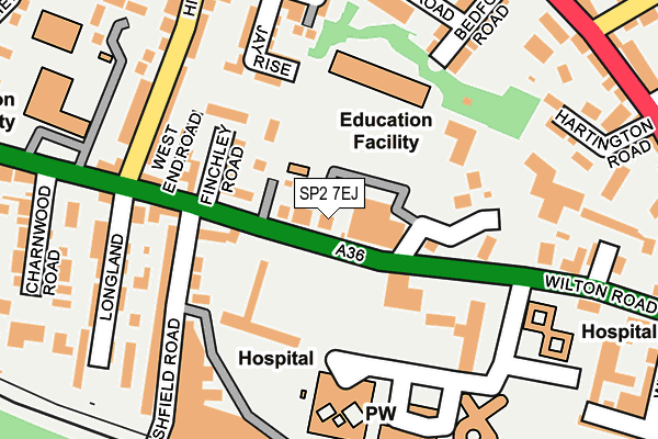 SP2 7EJ map - OS OpenMap – Local (Ordnance Survey)