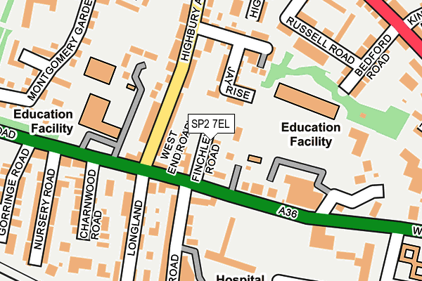 SP2 7EL map - OS OpenMap – Local (Ordnance Survey)