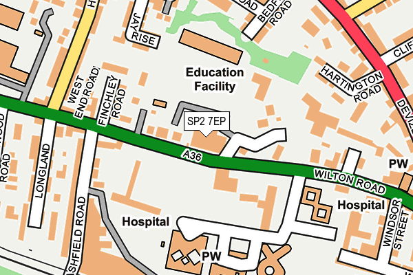 SP2 7EP map - OS OpenMap – Local (Ordnance Survey)