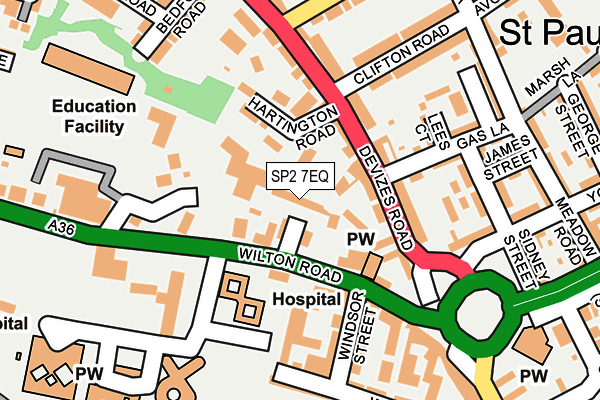 SP2 7EQ map - OS OpenMap – Local (Ordnance Survey)