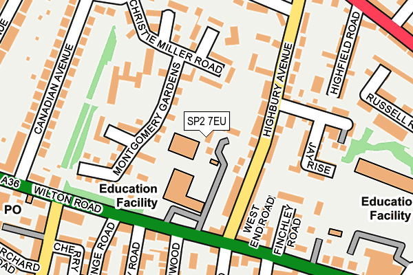 SP2 7EU map - OS OpenMap – Local (Ordnance Survey)