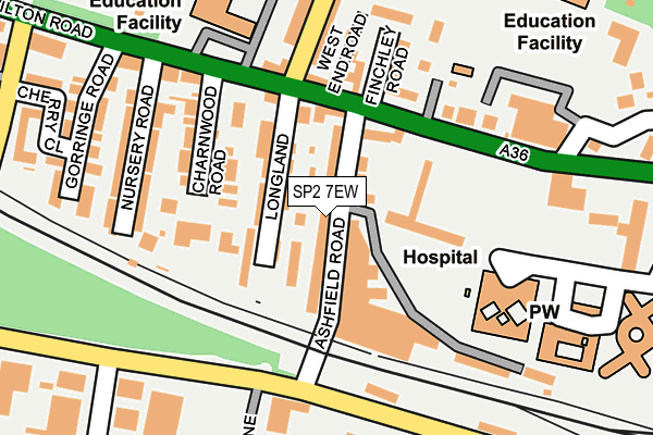 SP2 7EW map - OS OpenMap – Local (Ordnance Survey)