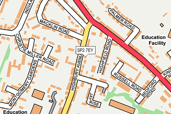 SP2 7EY map - OS OpenMap – Local (Ordnance Survey)