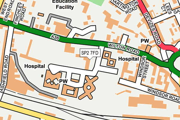 SP2 7FD map - OS OpenMap – Local (Ordnance Survey)