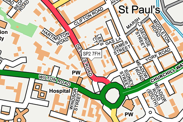 SP2 7FH map - OS OpenMap – Local (Ordnance Survey)